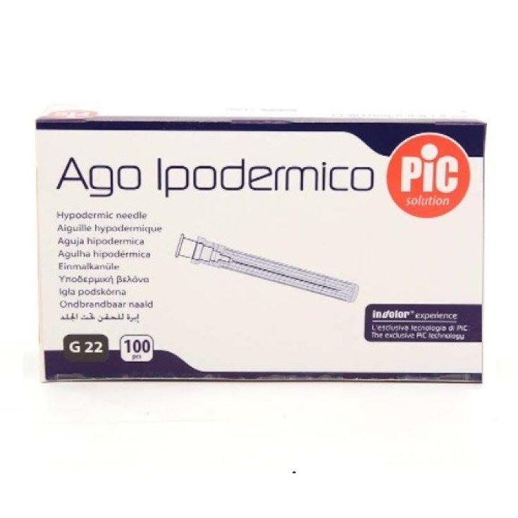 Ago Ipodermico G22 x 40mm Luer Lock&nbsp;PIC 100 Pezzi