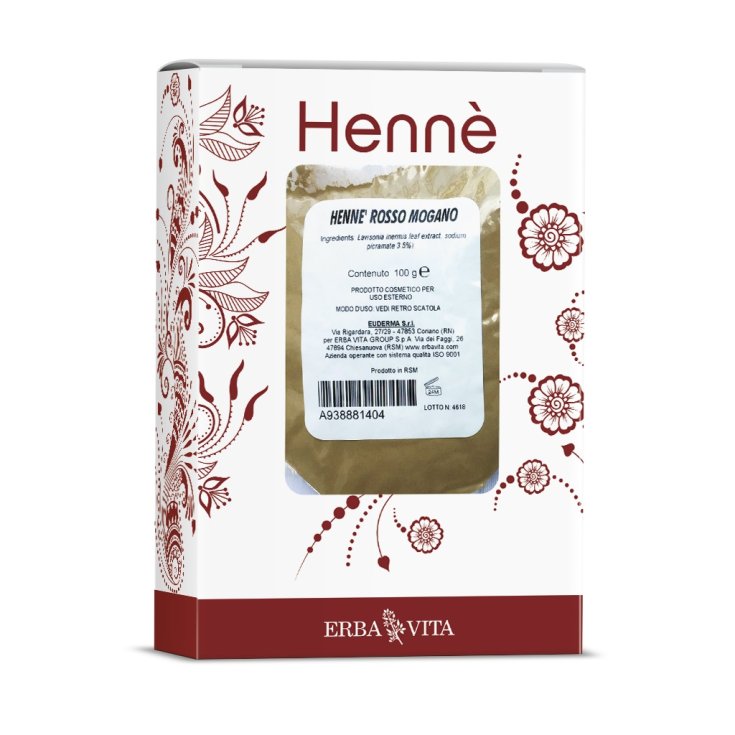 Henn&eacute;&nbsp;Rosso Mogano Tintura in Polvere Erba Vita 100g