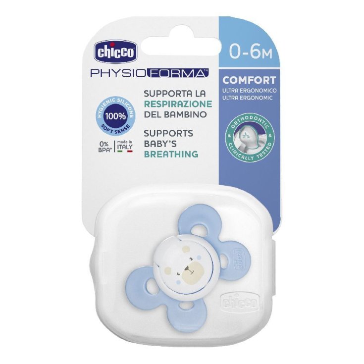 Succhietto PhysioForma&trade; Comfort Boy 0-6m In Silicone Chicco&reg; 1 Pezzo