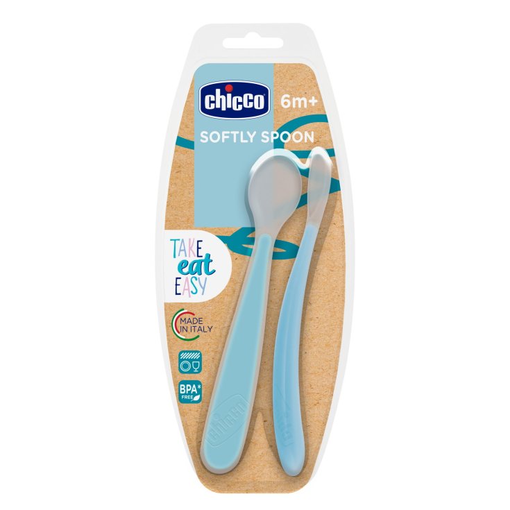 Cucchiaio Morbido In Silicone 6m+ Bimbo Chicco&reg; 2 Pezzi