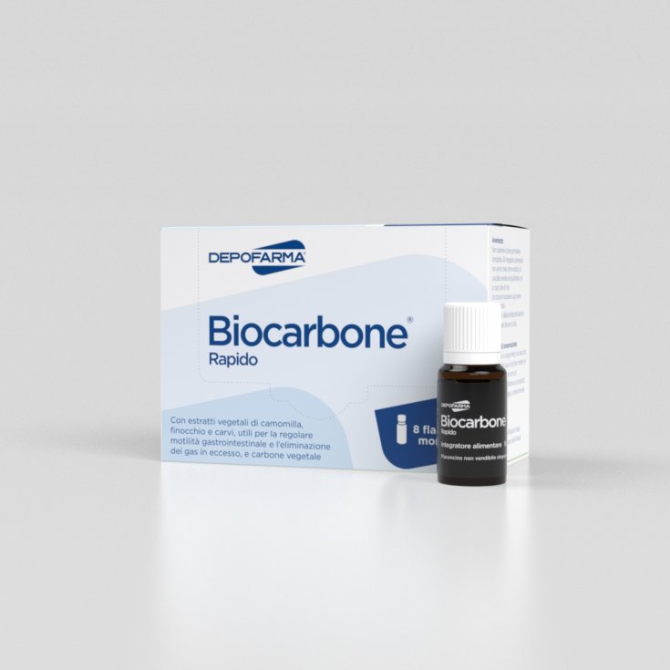 Biocarbone&reg; Rapido DEPOFARMA 8 Flaconcini Monodose