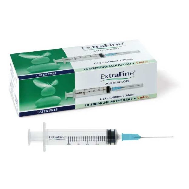 ExtraFine&reg; Siringa Ipodermica 5cc G23 (0,60 x 30) 10 Siringhe