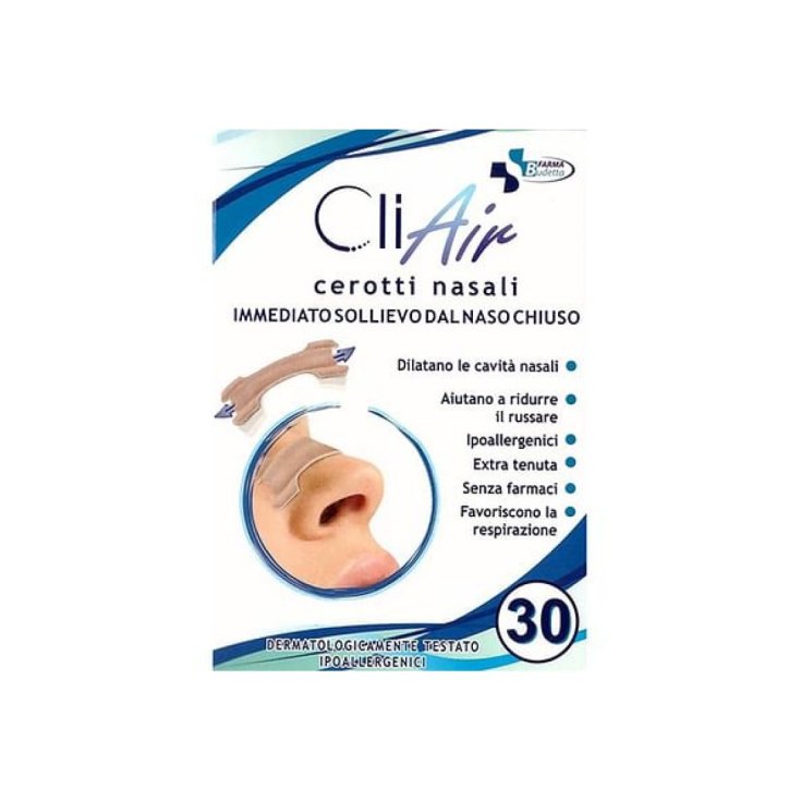 Cerotti Nasali CliAir 30 Pezzi Cerotti Nasali CliAir 30 Pezzi