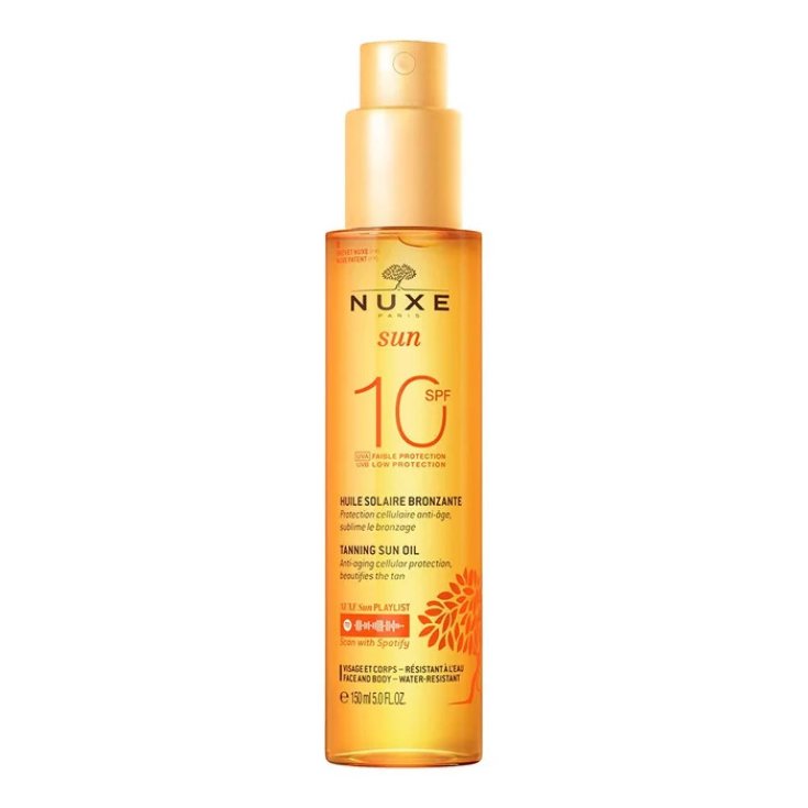 NUXE SUN Olio solare SPF 10 waterproof non grasso viso e corpo 150 ml