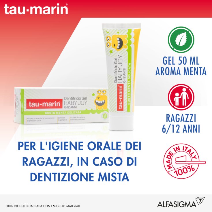 Dentifricio Gel Baby Joy 6-12 Anni Tau Marin 50ml