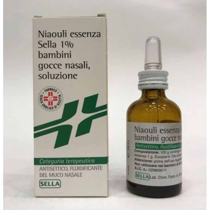 Niaouli Essenza Sella 1% Bambini Gocce Nasali Sella 20g