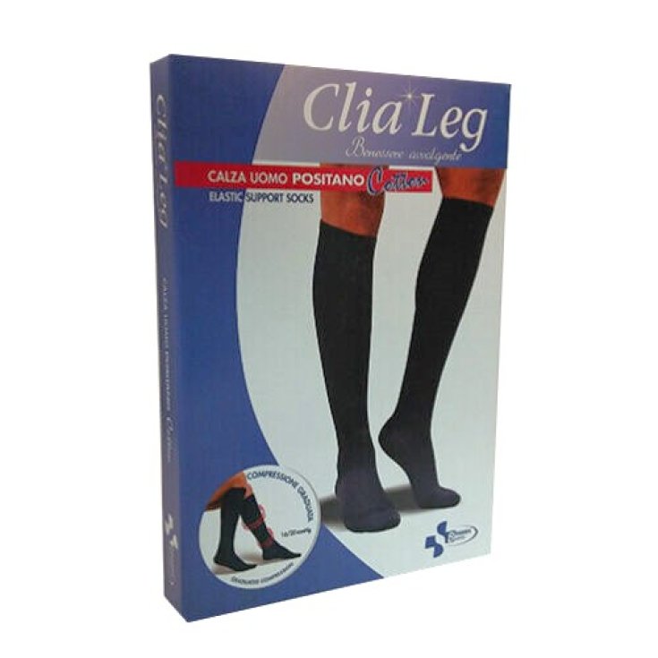 Clia Leg Calza Uomo Positano Cotton 16-20mmHg Antracite&nbsp;Tg.M