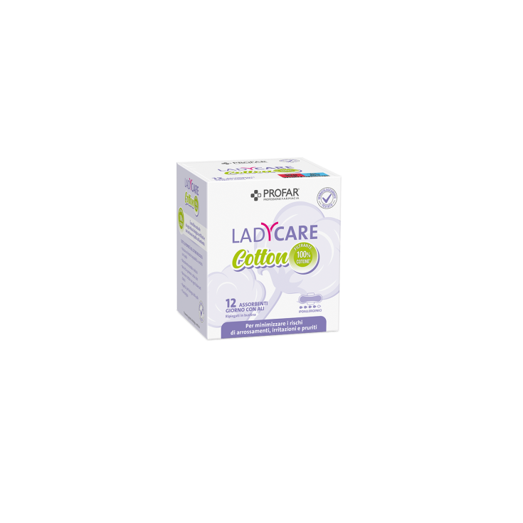 LadyCare Cotton con Ali Giorno PROFAR&reg; 12 Assorbenti