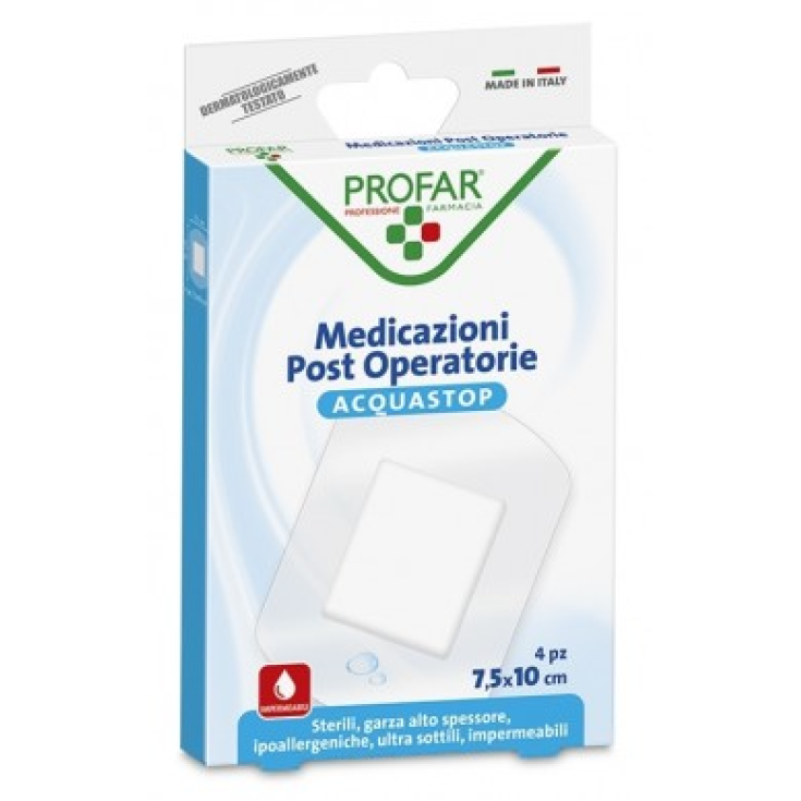 Medicazioni Post Operatorie Acquastop 7,5x10cm PROFAR&reg; 4 Pezzi