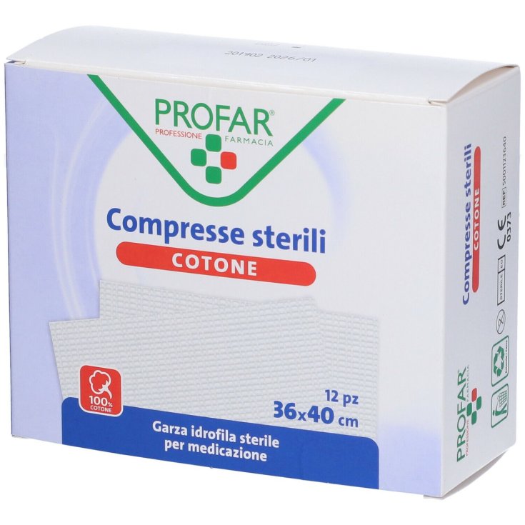 Compresse Sterili in Cotone 36x40cm Profar&reg; 12 Pezzi