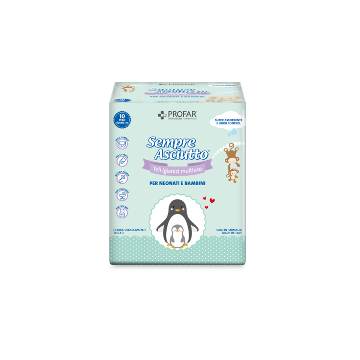 Sempre Asciutto&nbsp;Teli igienici Multiuso PROFAR&reg; 10 Pezzi