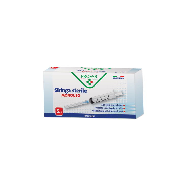 Siringhe Monouso Sterili 5ml PROFAR&reg; 10 Pezzi