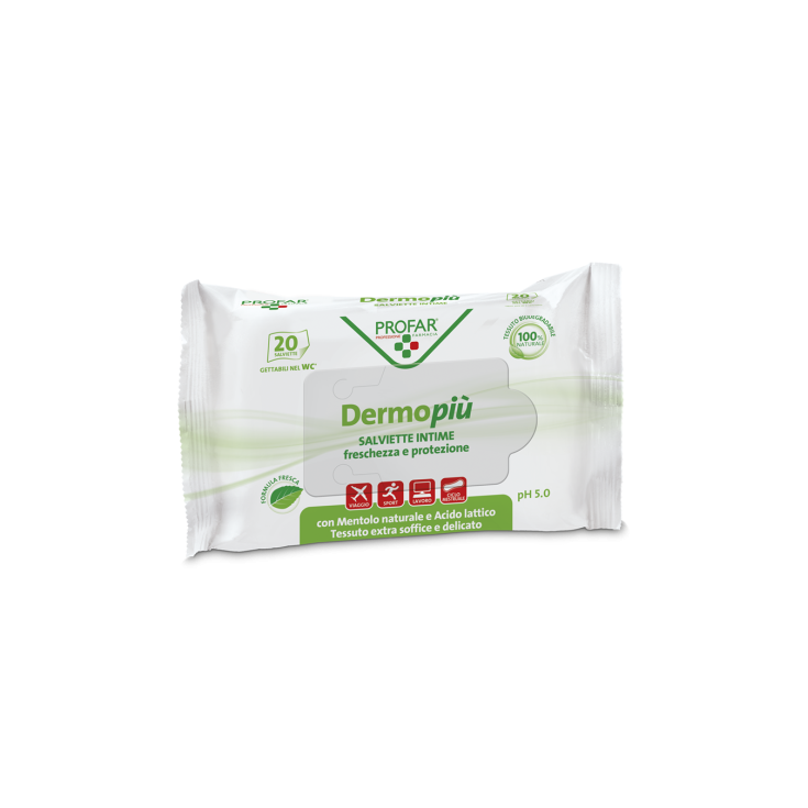Dermo Pi&ugrave; Salviette Intime Emollienti PROFAR&reg; 20 Pezzi