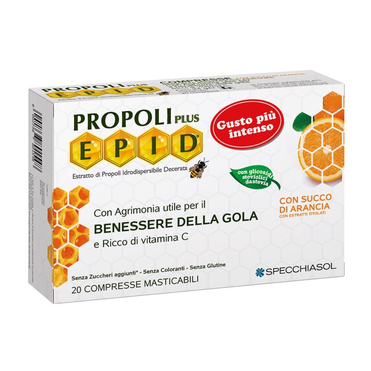 Benessere Gola Arancio Propoli E.P.I.D.&reg; Specchiasol 20 Compresse