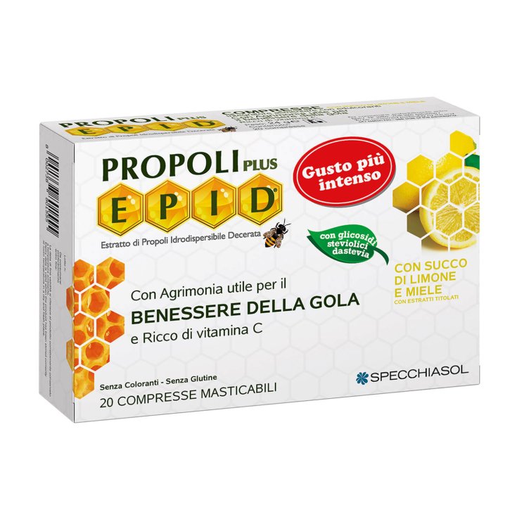 Benessere Gola Limone/Miele Propoli E.P.I.D.&reg; Specchiasol 20 Compresse