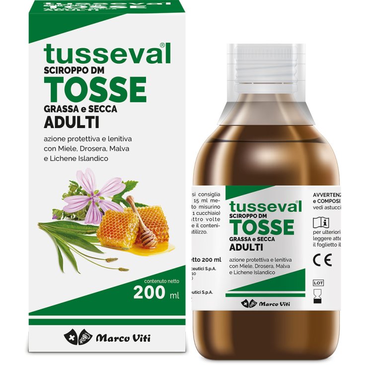 Tusseval&nbsp;Tosse Adulti&nbsp;Marco Viti Sciroppo 200ml