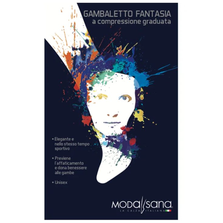 ModaSana 18 Gambaletto Fantasia Chiocciole Fuxia-Nero Taglia L GloriaMed&reg;
