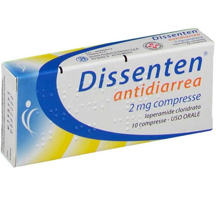 Societ&agrave; Prodotti Antibiotici Dissenten Antidiarrea* 10 Compresse Da 2mg