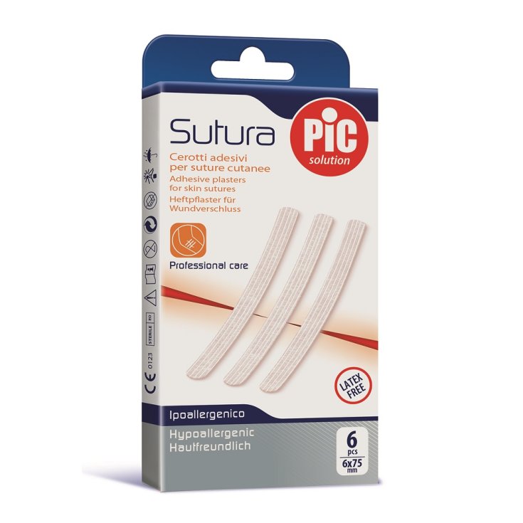 Sutura Cerotti Suture Cutanee 6x75mm PIC 6 Pezzi