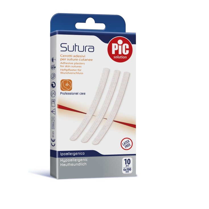 Sutura Cerotti Suture Cutanee 6x100mm PIC 10 Pezzi