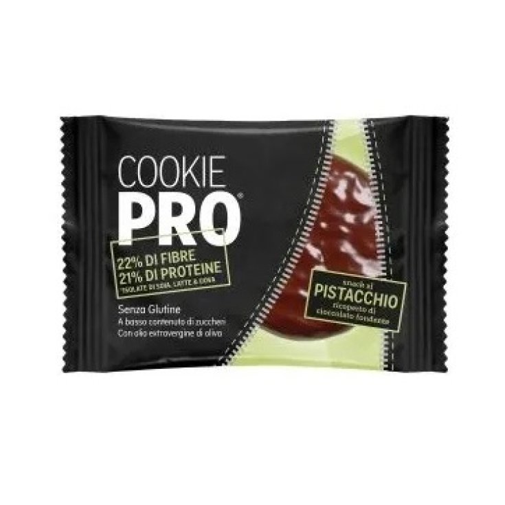 Snack Al Pistacchio&nbsp;Con Cioccolato Fondente Cookie Pro 13,6g