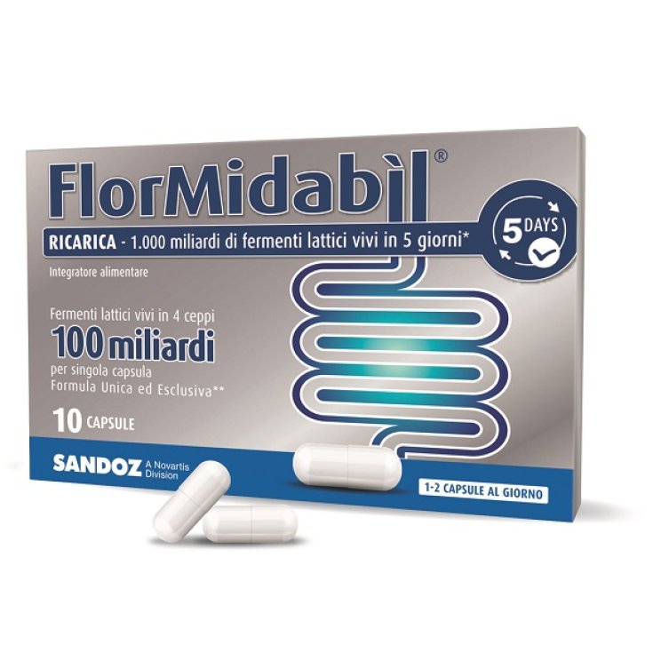 Sandoz Flormidabil Ricarica Capsule Integratore Alimentare Senza Glutine 10 Capsule