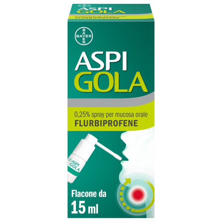Aspi Gola Spray per Gola Infiammata Faringite Mal di gola 15ml