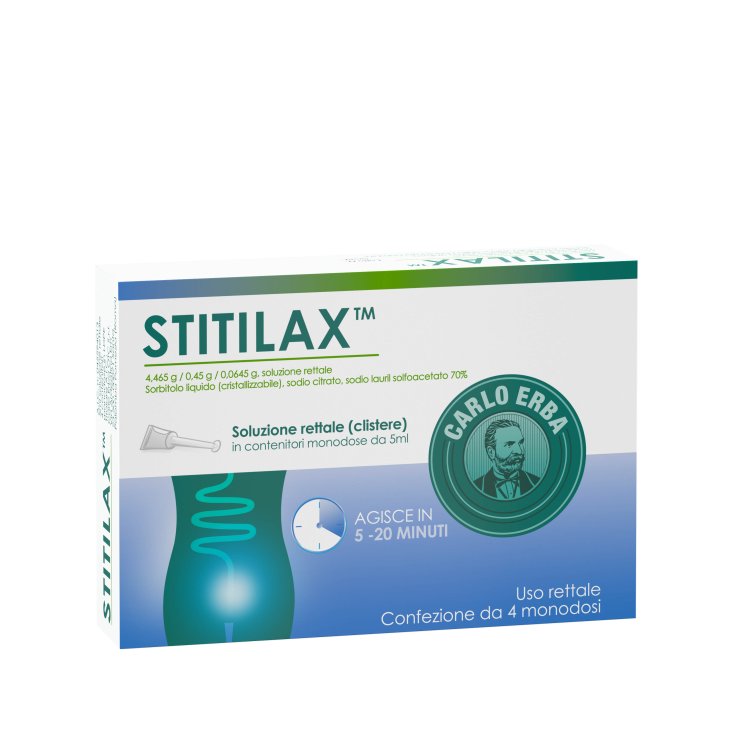 Stitilax&reg; Soluzione Rettale 4 Microclismi Da 5ml