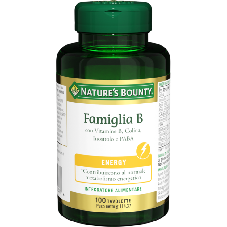 Famiglia B Nature's Bounty 100 Tavolette Famiglia B Nature's Bounty 100 Tavolette