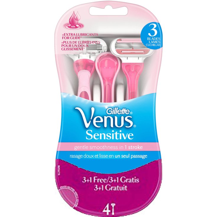 GILLETTE&reg; VENUS SENSITIVE RASOIO 3+1
