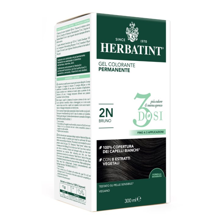 Gel Colorante Permanente 2N 3 Dosi Herbatint 300ml