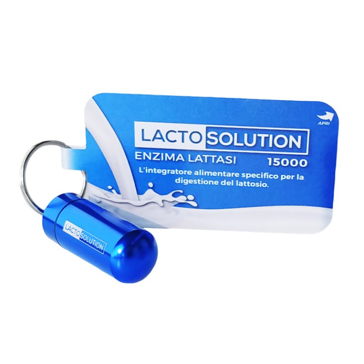 Lactosolution 15000 Enzima Lattasi Integratore Alimentare Portapillole 15 Compresse
