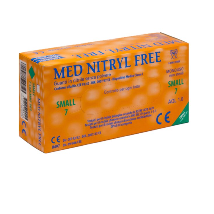 Guanti in Nitrile&nbsp;Senza Polvere Mis. Media Farvisan 100 Pezzi