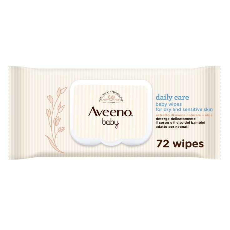 Aveeno Baby Salviettine con di Avena e Aloe, 72 Salviettine