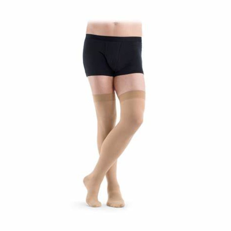 Cotton Evo 162 Calza Mezza Coscia Beige M Lungo GloriaMed&reg; 1 Paio
