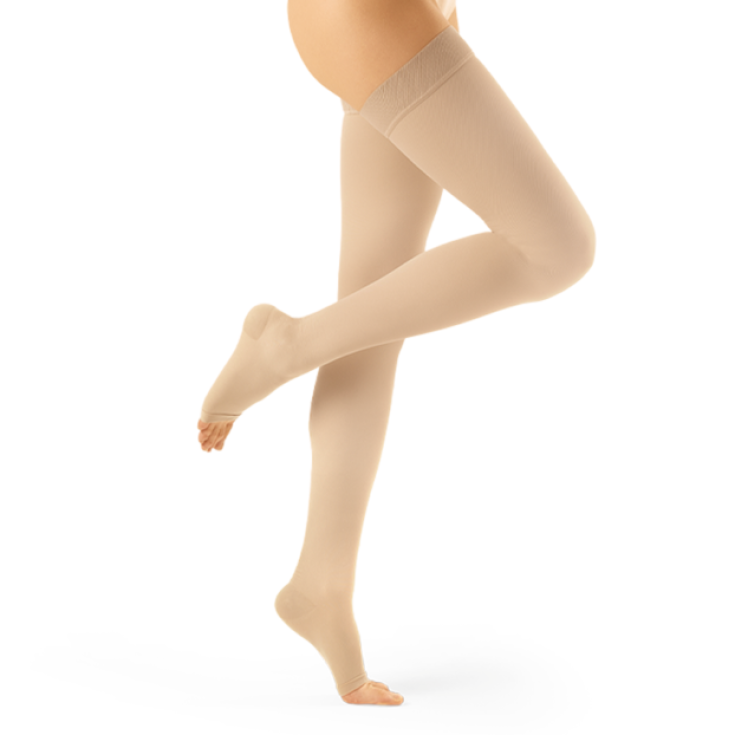 Cotton Evo 162 Autoreggente Mezza Coscia Beige M Lungo GloriaMed&reg; 1 Paio