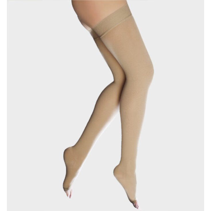 Cotton Evo 262 Autoreggente Tutta Coscia Beige Max M Lungo GloriaMed&reg; 1 Paio