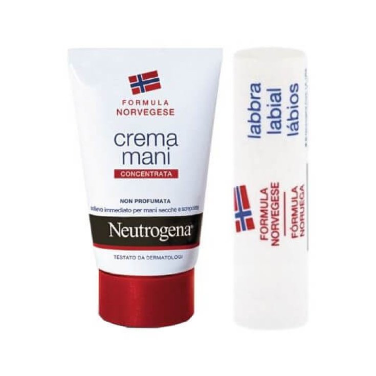 Neutrogena&reg; Crema Mani Concentrata Non Profumata 75ml + Lipstick 4.8g
