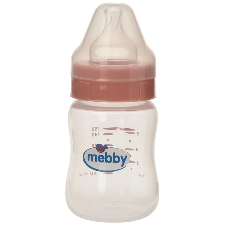 Biberon Polipropilene Silicone Rosa Mebby 150ml