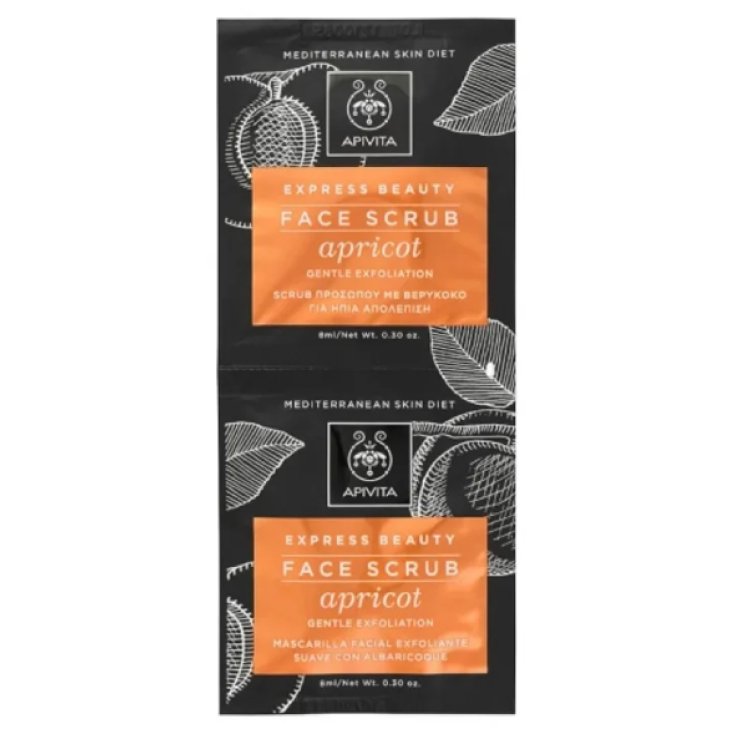 Face Scrub Apricot Express Beauty Apivita 2x8ml
