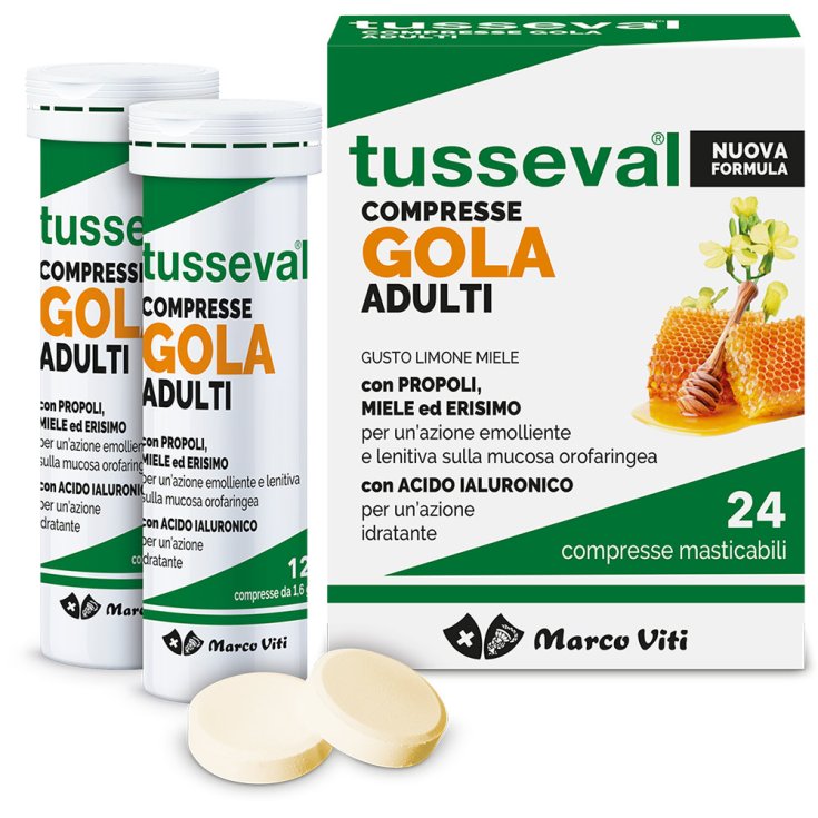 Tusseval Gola Adulti Marco Viti 24 Compresse Masticabili