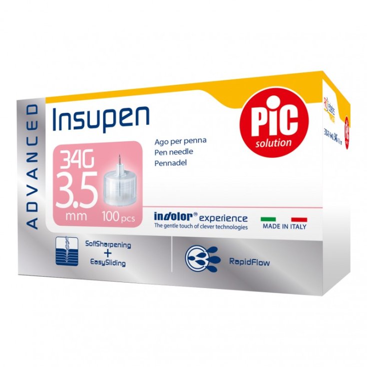 Insupen Advanced 34G x 3,5mm PIC 100 Pezzi