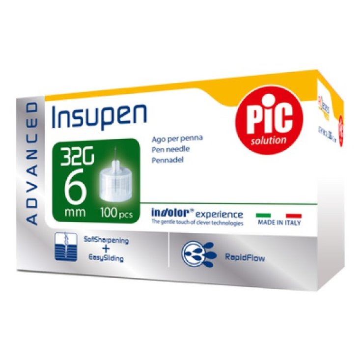 Insupen Advanced 32G x 6mm PIC 100 Pezzi