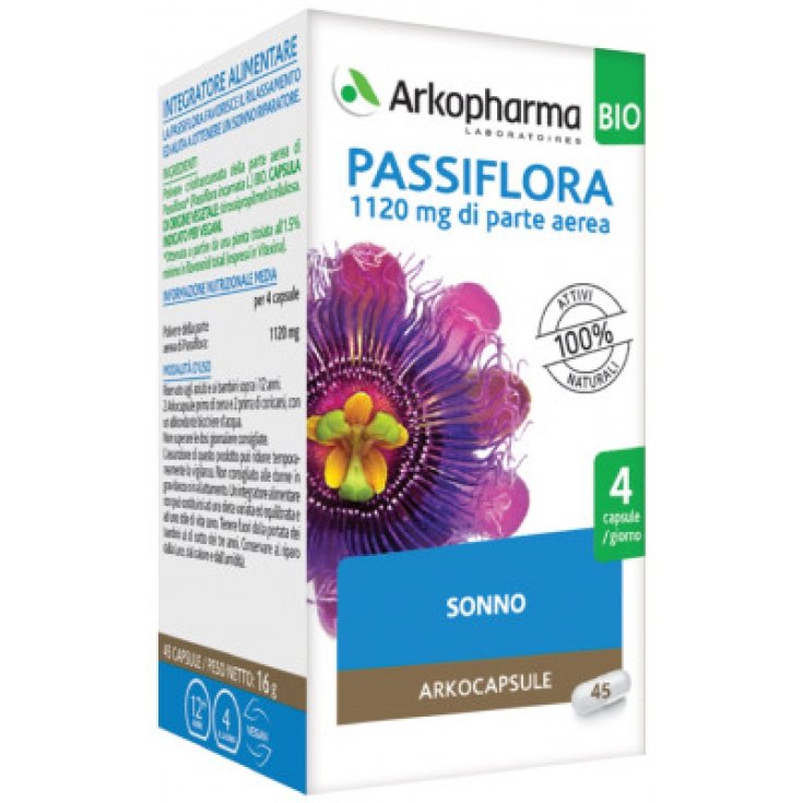 Arkocapsule® Passiflora Bio Sonno Arkopharma 45 Arkocapsule Arkocapsule® Passiflora Bio Sonno Arkopharma 45 Arkocapsule