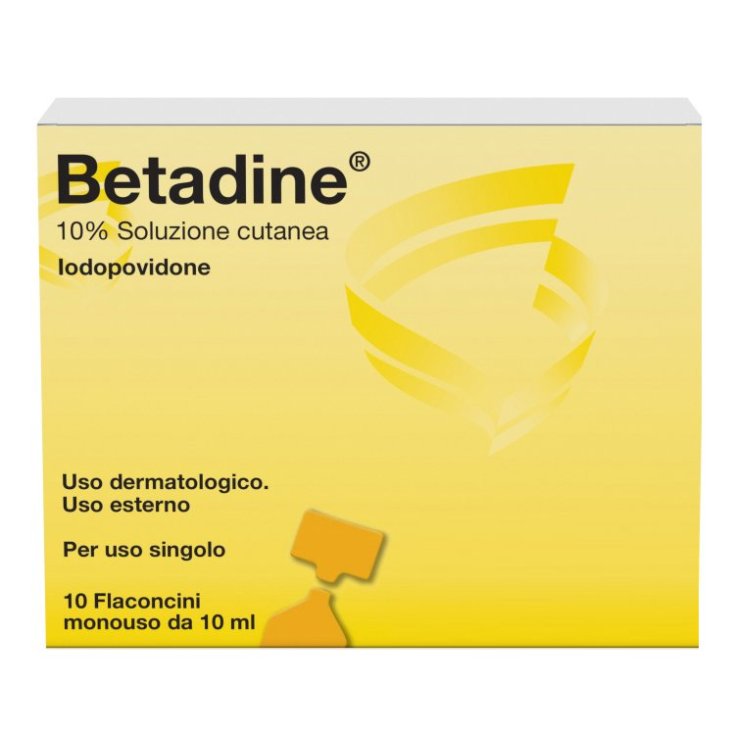 Betadine&reg; 10% Soluzione Cutanea Meda 10 Flaconcini da 10ml