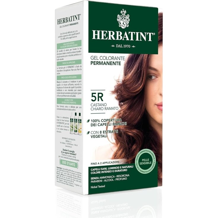 Gel Colorante Permanente 5R Castano Chiaro Ramato Herbatint 150ml
