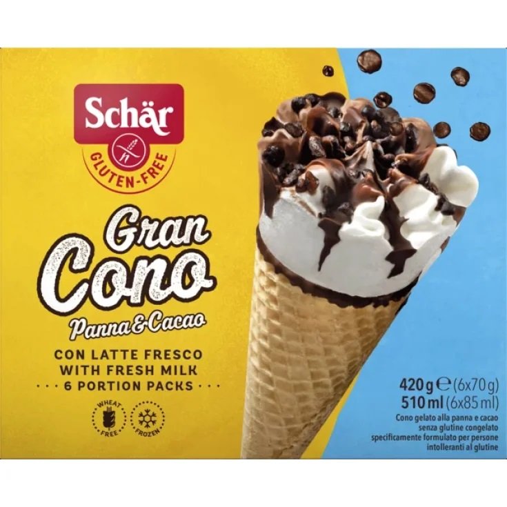 Gran Cono Panna & Cacao Gelato Sch&auml;r 6x70g