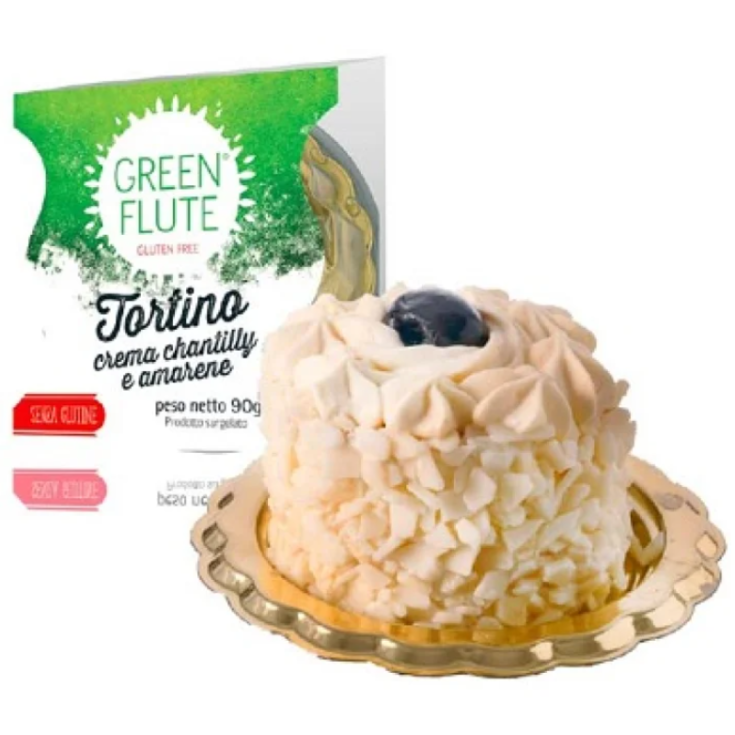 Tortino Crema Chantilly e Amarene Green Flute 90g