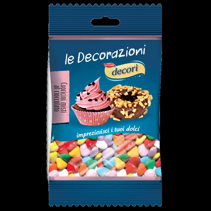 Cuoricini Misti al Cioccolato Le Decorazioni Decor&igrave;&nbsp;50g