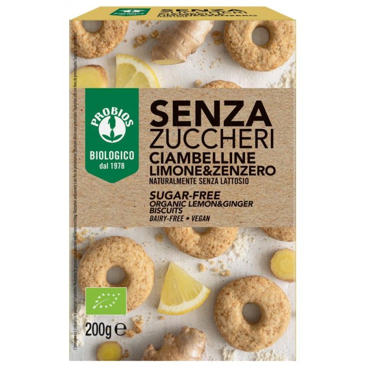Senza Zuccheri Ciambelline Limone&Zenzero Probios 200g